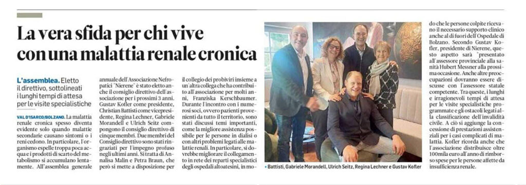 Alto Adige: La vera sfida per chi vive con una malattia renale cronica